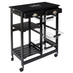 Paris Prix Desserte De Cuisine "Table Gourmande" 81cm Noir