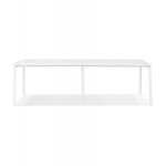 Paris Prix Double Bureau Design "Rosendo" 280cm Blanc
