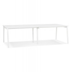 paris prix Double Bureau Design "Rosendo" 280cm Blanc