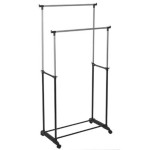 paris prix Double Portant à Vêtements "Arropa" 160cm Noir