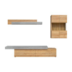 Paris Prix Ensemble Meuble TV "Concret" 230cm Naturel & Gris