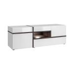 Paris Prix Ensemble Meuble TV Design "Cross" 330cm Blanc