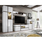 paris prix Ensemble Meuble TV Design "Cross" 330cm Blanc