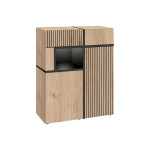 Paris Prix Ensemble Meuble TV Design "Cross" 330cm Naturel