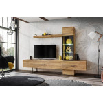 Paris Prix Ensemble Meuble TV Design "Rise" 240cm Chêne