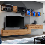paris prix Ensemble Meuble TV Design "Switch III" 280cm Naturel & Noir