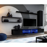 paris prix Ensemble Meuble TV Design "Switch IV" 300cm Noir