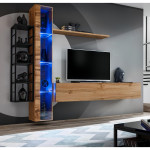 paris prix Ensemble Meuble TV Design "Switch VII" 240cm Naturel & Noir