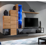 paris prix Ensemble Meuble TV Design "Switch VIII" 240cm Naturel & Noir
