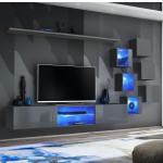 paris prix Ensemble Meuble TV Design "Switch XXI" 260cm Gris