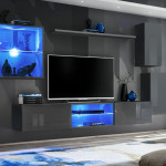 paris prix Ensemble Meuble TV "Switch XXIII" 250cm Gris