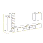 Paris Prix Ensemble Meuble TV "Switch XXVI" 320cm Naturel