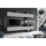 Paris Prix Ensemble Meuble TV "Tokyo" 250cm Gris & Chêne