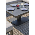 Paris Prix Ensemble Repas De Jardin 7 Places "Ibiza" 195cm Gris Anthracite