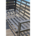 Paris Prix Ensemble Repas De Jardin 7 Places "Ibiza" 195cm Gris Anthracite