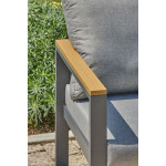 Paris Prix Ensemble Repas De Jardin 7 Places "Yonaha" 187cm Gris Anthracite