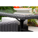 Paris Prix Ensemble Repas De Jardin 8 Places & Housse "Oceane Lunch" 143cm Noir