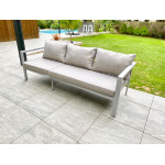Paris Prix Ensemble Repas De Jardin 9 Places "Antalya" 213cm Gris