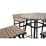 Paris Prix Ensemble Table De Bar De Jardin & 4 Tabourets "Mexico" 95cm Naturel