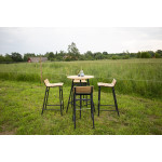 Paris Prix Ensemble Table De Bar De Jardin & 4 Tabourets "Mexico" 95cm Naturel