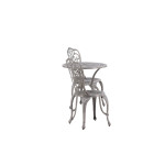Paris Prix Ensemble Table De Jardin & 2 Chaises "Nandin" 73cm Argent