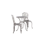 Paris Prix Ensemble Table De Jardin & 2 Chaises "Nandin" 73cm Argent
