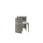 Paris Prix Ensemble Table De Jardin & 2 Chaises "Savanna" 75cm Gris