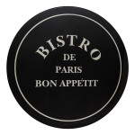 Paris Prix Ensemble Table De Jardin & 4 Chaises "To Paris" 77cm Noir