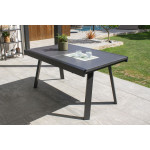 Paris Prix Ensemble Table De Jardin 6 Chaises & 2 Fauteuils "Stockholm" 150-225cm Gris Anthracite