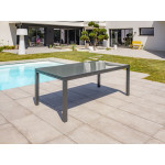 Paris Prix Ensemble Table De Jardin 6 Chaises & 2 Fauteuils "Tolede" 200-300cm Gris Anthracite