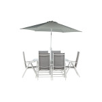 Paris Prix Ensemble Table De Jardin & 6 Chaises "Brekki" 150cm Blanc