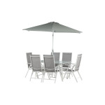 Paris Prix Ensemble Table De Jardin & 6 Chaises "Brekki" 150cm Blanc