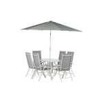 Paris Prix Ensemble Table De Jardin & 6 Chaises "Brekki" 150cm Blanc