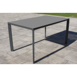 Paris Prix Ensemble Table De Jardin & 6 Fauteuils "Meet" 160cm Gris Anthracite
