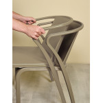 Paris Prix Ensemble Table De Jardin & 6 Fauteuils "Meet" 160cm Gris Anthracite