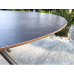 Paris Prix Ensemble Table De Jardin & 6 Fauteuils "Pilat" 129cm Gris Anthracite