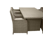 Paris Prix Ensemble Table De Jardin & 6 Fauteuils "Wembley" 200cm Naturel