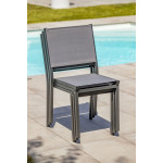 Paris Prix Ensemble Table De Jardin 8 Chaises & 2 Fauteuils "Tolede" 200-300cm Gris Anthracite