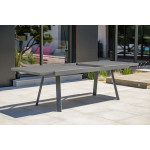 Paris Prix Ensemble Table De Jardin & 8 Chaises "Stockholm" 200-300cm Gris Anthracite