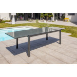 Paris Prix Ensemble Table De Jardin 8 Fauteuils "Tolede" 200-300cm Gris Anthracite