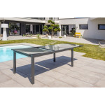 Paris Prix Ensemble Table De Jardin 8 Fauteuils "Tolede" 200-300cm Gris Anthracite