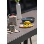 Paris Prix Ensemble Table De Jardin En Céramique & 8 Chaises "Stockholm" 200-300cm Gris Anthracite