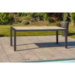 Paris Prix Ensemble Table De Jardin En Céramique & 8 Fauteuils "Venise" 195cm Gris Anthracite