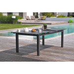 Paris Prix Ensemble Table De Jardin Extensible & 10 Fauteuils "Miami" 240-300cm Gris Anthracite