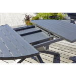 Paris Prix Ensemble Table De Jardin Extensible & 6 Chaises "Pelosa" 145-199cm Gris Anthracite
