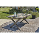 Paris Prix Ensemble Table De Jardin Extensible & 6 Fauteuils "Floride" 180-240cm Taupe