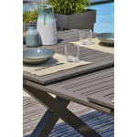 Paris Prix Ensemble Table De Jardin Extensible & 6 Fauteuils "Floride" 180-240cm Taupe
