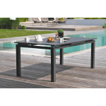 Paris Prix Ensemble Table De Jardin Extensible & 6 Fauteuils "Miami" 180-240cm Gris Anthracite