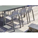 Paris Prix Ensemble Table De Jardin Extensible & 6 Fauteuils "Miami" 180-240cm Kaki
