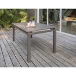 Paris Prix Ensemble Table De Jardin Extensible & 6 Fauteuils "Zahara" 180-240cm Taupe